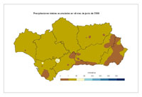 Precipitación total mensual