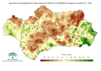 Desviación de la precipitación acumulada respecto a la normal (%)
