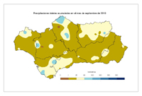 Precipitación total mensual