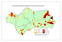 Intensidad de la sequía pluviométrica