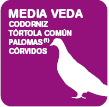 Media veda para codorniz, tórtola común, palomas (1) y córvidos