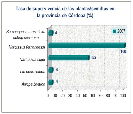 Programa de Conservación de la Flora Amenazada en la provincia de Córdoba (actuaciones comprendidas entre 2001 y 2007)
