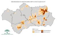 Intensidad de la sequía pluviométrica