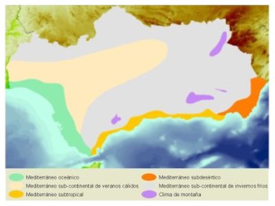 Tipos de clima en Andalucía