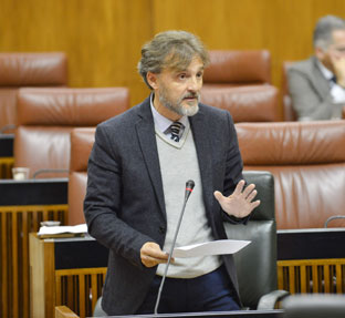 El consejero José Fiscal en la sesión plenaria del Parlamento.