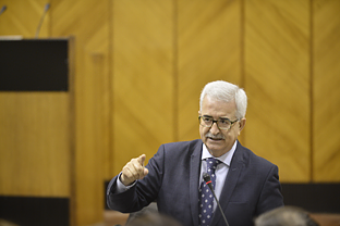 Jiménez Barrios durante su intervención en el Pleno.