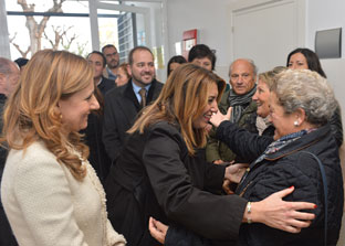 La presidenta Susana Díaz durante el acto de inauguración del centro de salud.