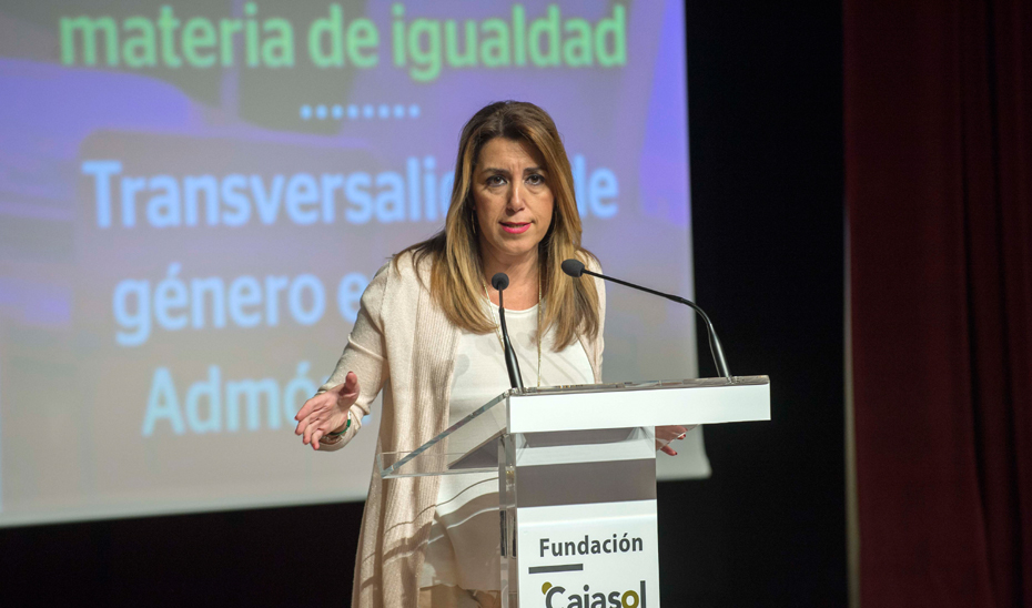 Intervención de Susana Díaz en la jornada informativa sobre la Ley de Igualdad de Género de Andalucía en Sevilla