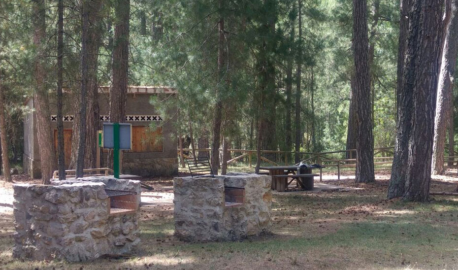 Imagen de la zona de acampada Los Negros en el Parque Natural de las Sierras de Cazorla, Segura y Las Villas (Jaén).