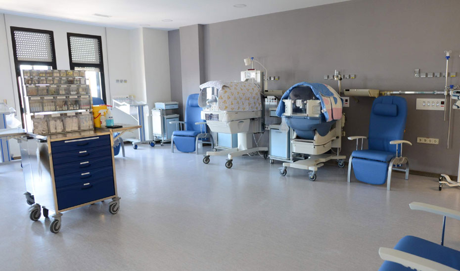 Imagen de la nueva área de hospitalización pediátrica del Hospital de Motril.