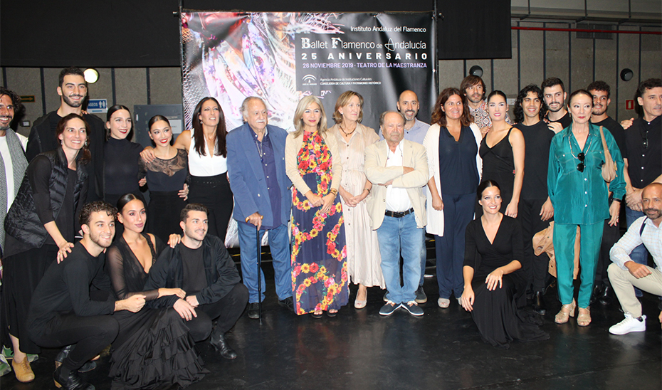 Del Pozo asistió a un ensayo del Ballet Flamenco de Andalucía, bajo la dirección de la bailaora y coreógrafa Úrsula López