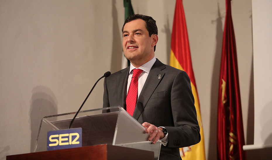 El presidente de la Junta, durante su intervención en la presentación.