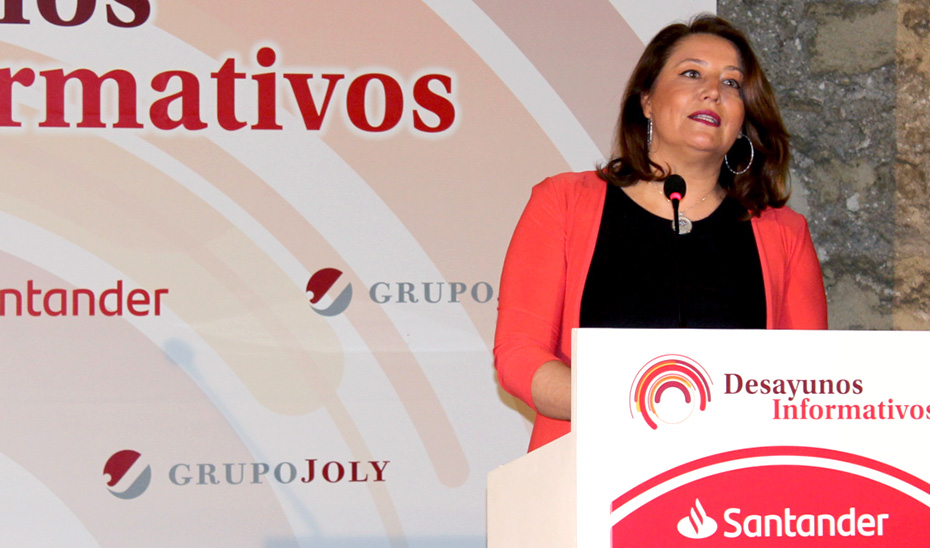 La consejera Carmen Crespo, durante su intervención en el foro del Grupo Joly.