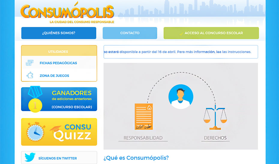 Web de Consumópolis.