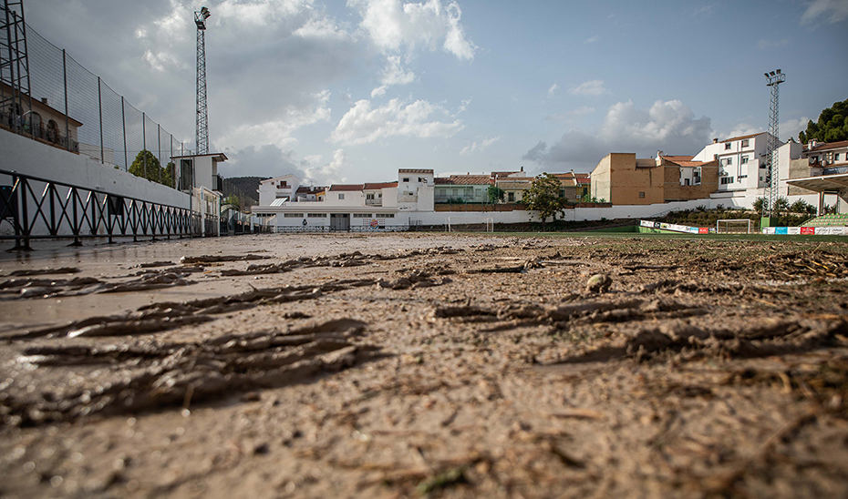 Zona anegada tras las intensas precipitaciones registradas.