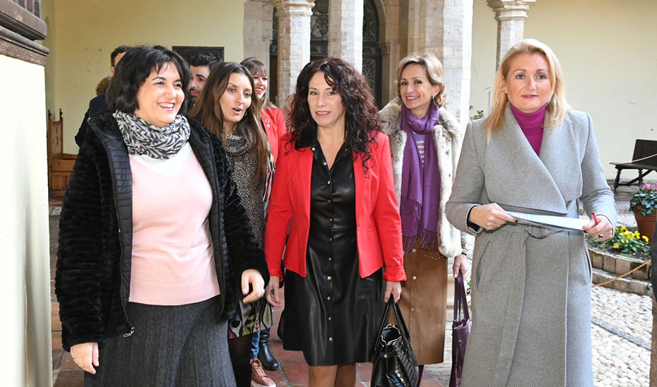 Rocío Ruiz, a su llegada a la inauguración de las Jornadas Concili-Acción 2020, organizadas por el Instituto Andaluz de la Mujer.