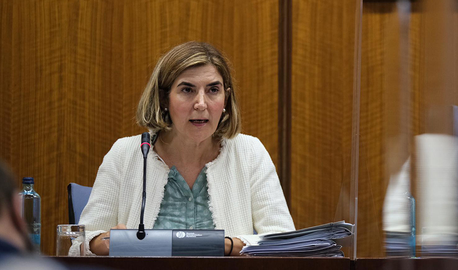 Rocío Blanco, en la comisión parlamentaria de Empleo, Formación y Trabajo Autónomo.