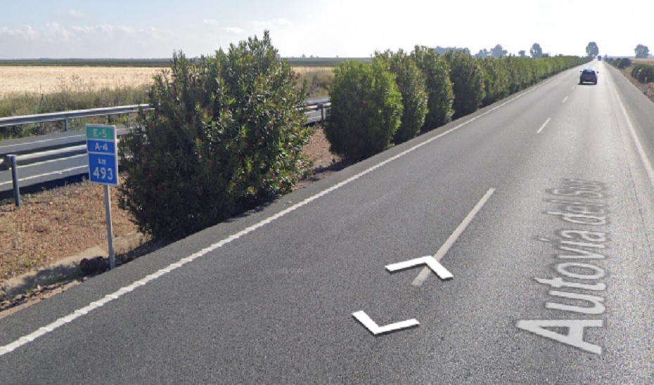 Punto de la A-4 donde ha tenido lugar el accidente.