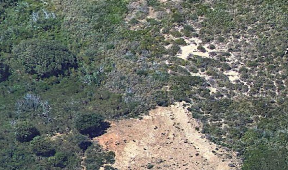 Vista satélite de la zona donde ha tenido lugar el rescate.