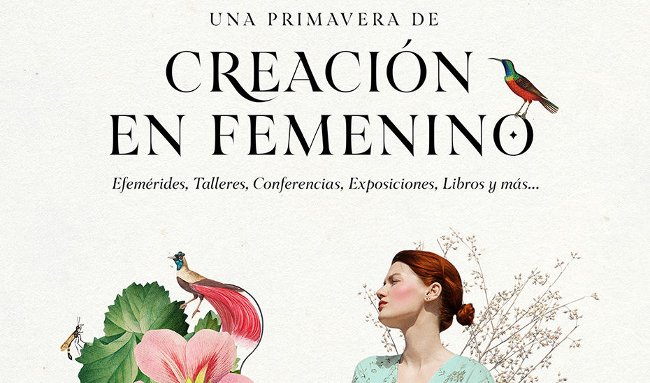 Detalle del cartel del IAM del programa \u0027Una primavera de creación en femenino\u0027.