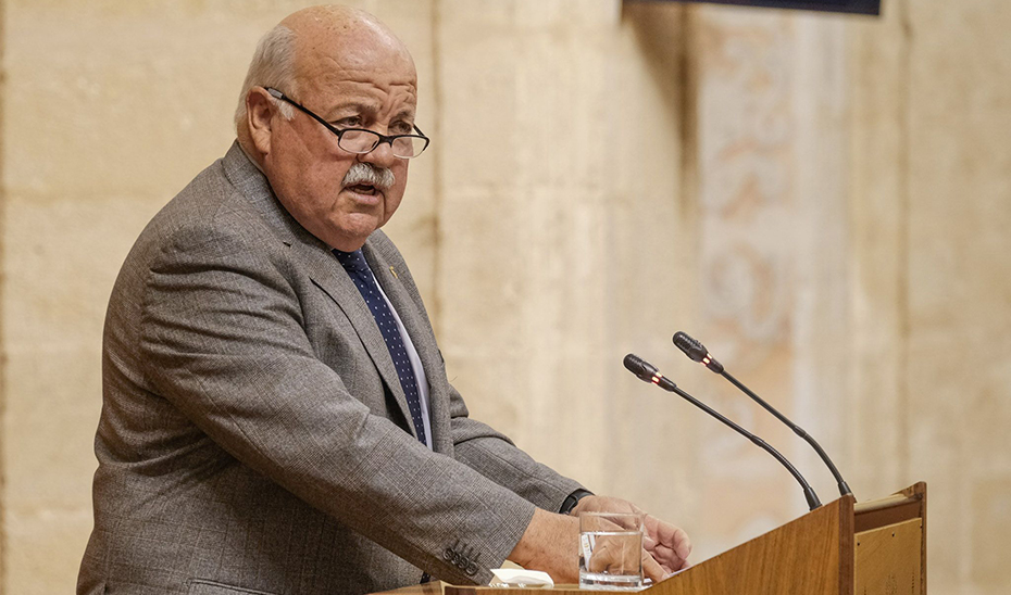 Aguirre, durante su intervención desde la tribuna del salón de plenos del Parlamento.