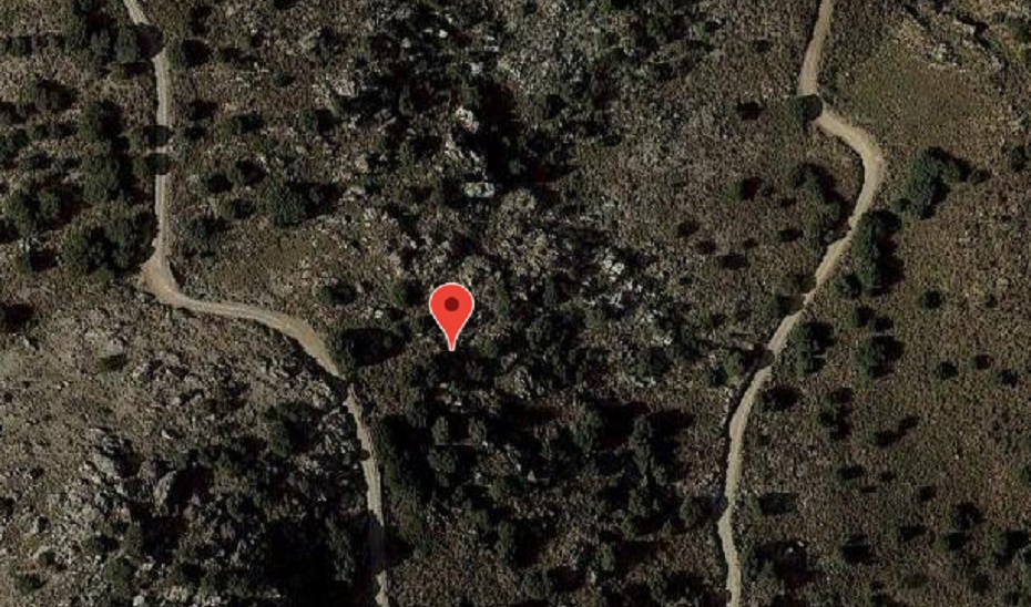Vista satélite de la zona donde ha tenido lugar el rescate.