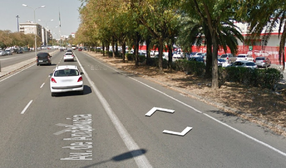 Avenida de Andalucía de Sevilla capital.