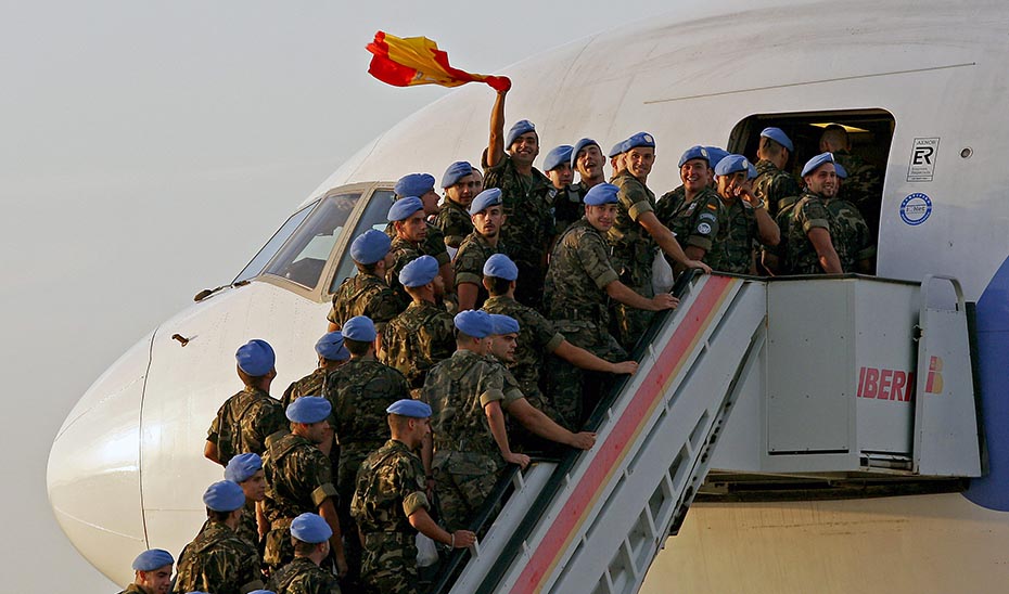 Soldados de la Legión parten en misión de ayuda humanitaria (Foto: EFE).