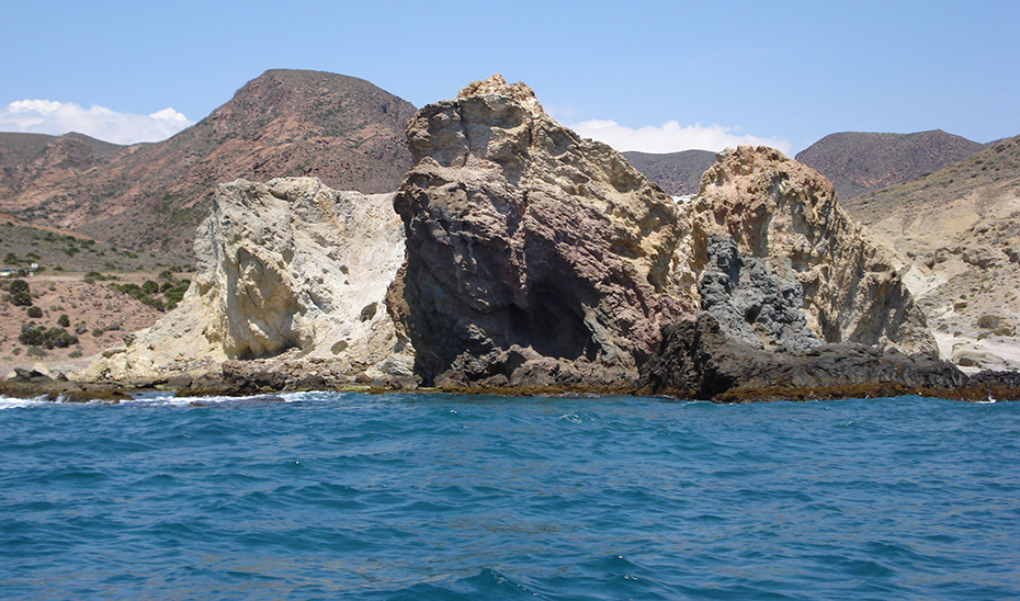 La costa virgen del parque natural de Cabo de Gata.