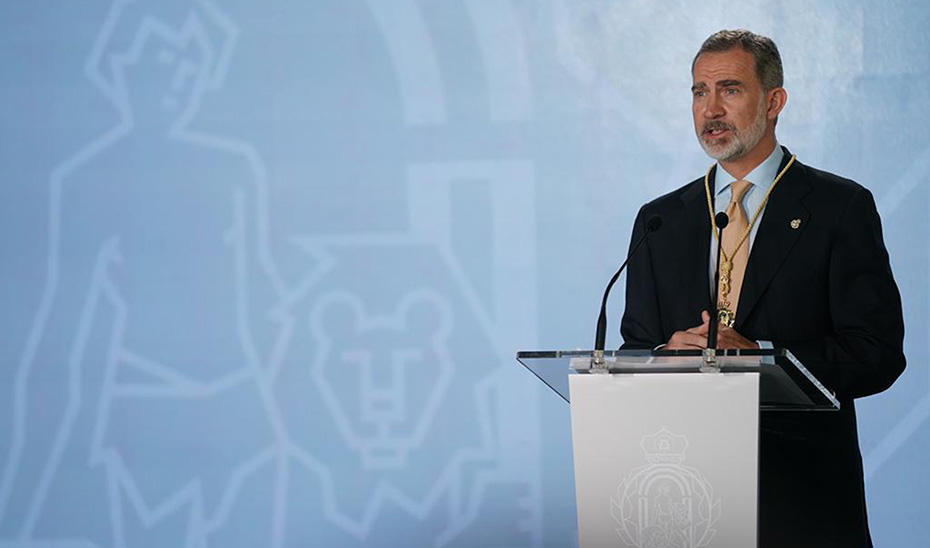 Intervención de Felipe VI, tras recibir la Medalla de Honor de Andalucía