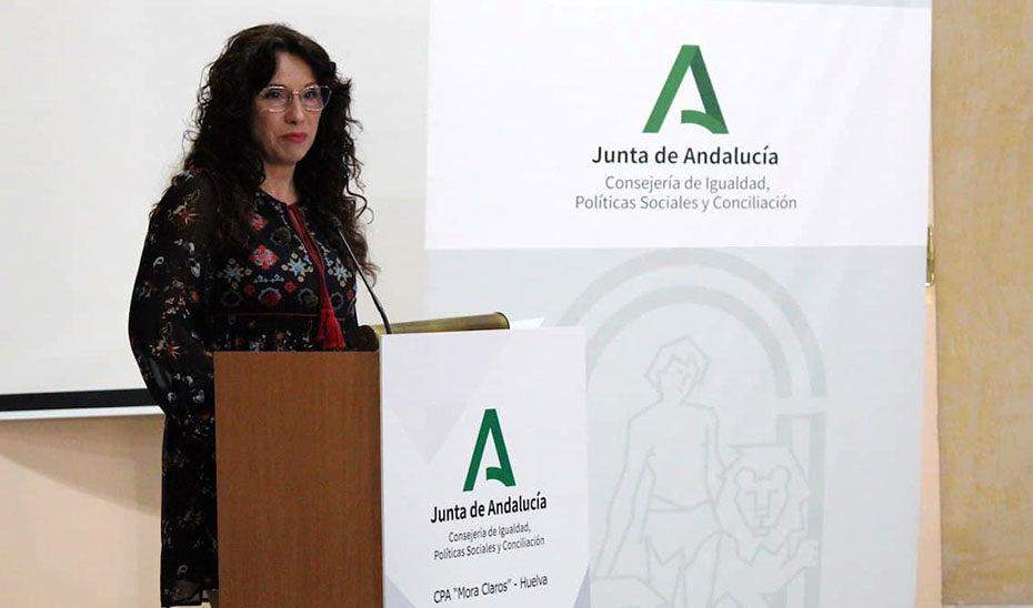 La consejera de Igualdad, Rocío Ruiz, durante una comparecencia informativa.