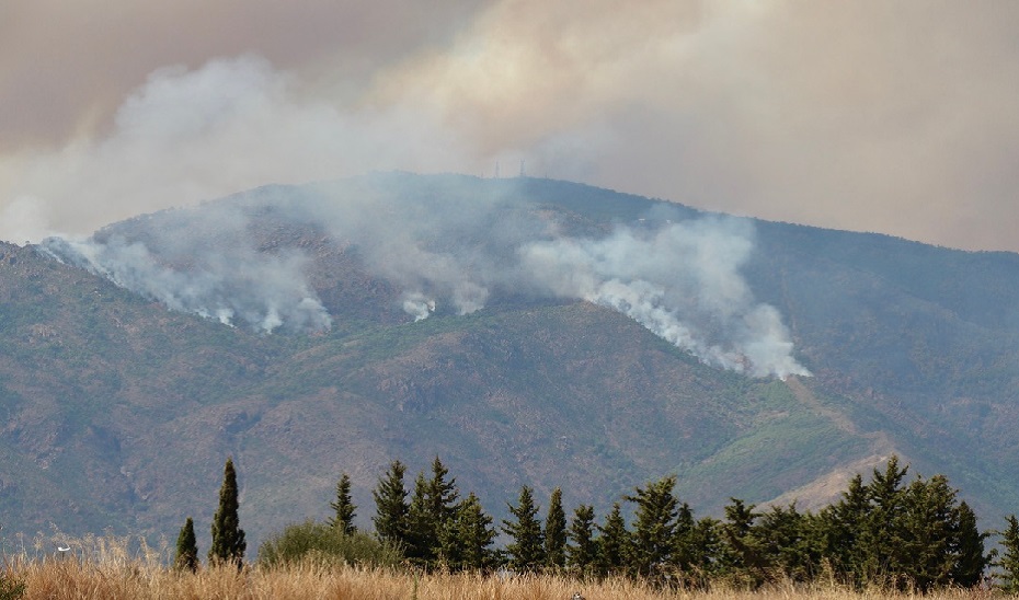 Una de las zonas de Sierra Bermeja afectadas por el incendio.