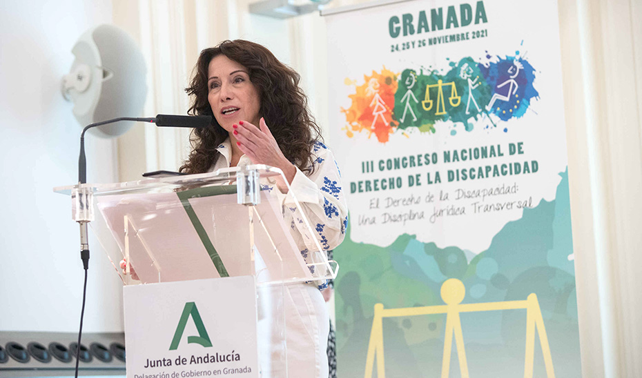 La consejera Rocío Ruiz, durante su intervención en el III Congreso Nacional de Derecho de la Discapacidad.