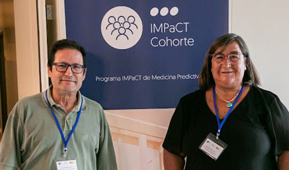 María José Sánchez Pérez, directora científica del ibs.Granada, y Juan Bellón Saameño, de Bionand, coordinadores del proyecto en Andalucía.