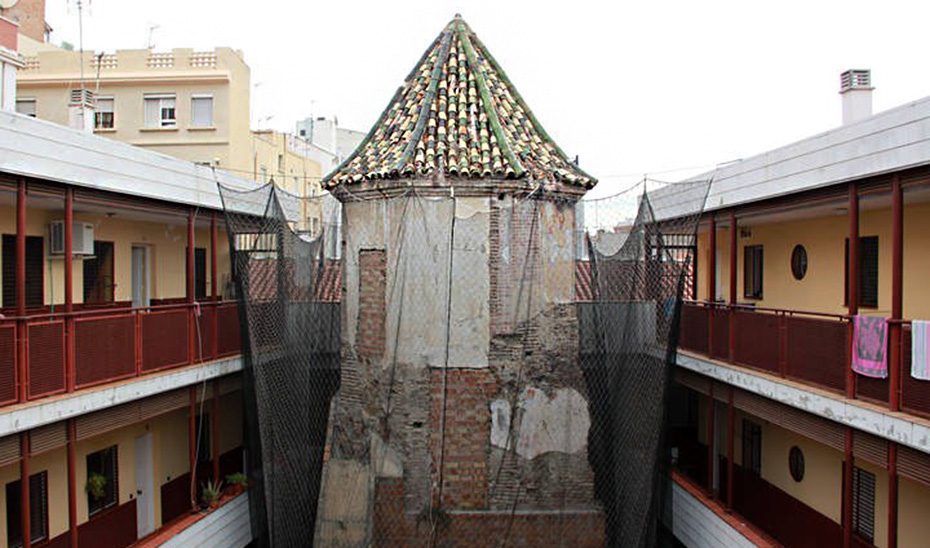 Aspecto del Camarín de las Monjas en el patio de la promoción de viviendas de AVRA en pleno casco histórico de Málaga.