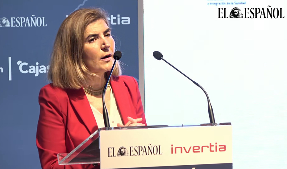La consejera de Empleo, Rocío Blanco, durante su intervención en el foro de El Español.