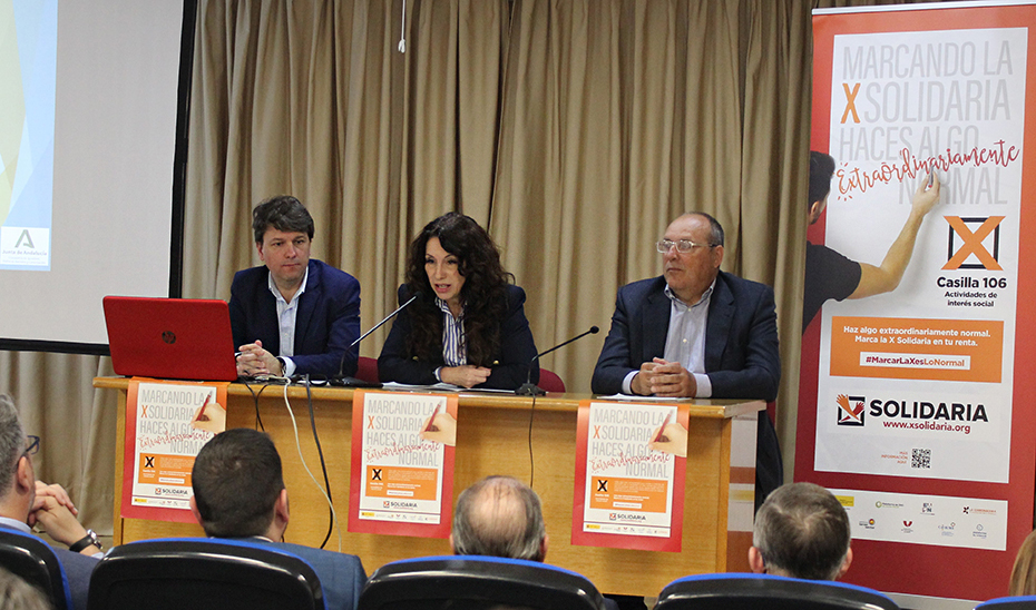 Ruiz, durante la presentación de la campaña de la X Solidaria, donde ha anunciado la próxima convocatoria de ayudas para el Tercer Sector.