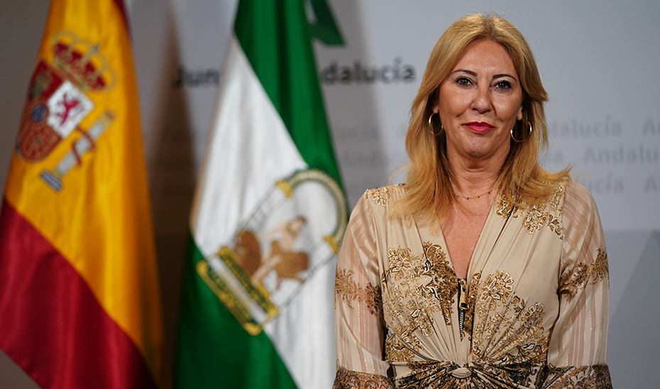 Carolina España Reina, consejera de Economía, Hacienda y Fondos Europeos y portavoz del Gobierno de la Junta.