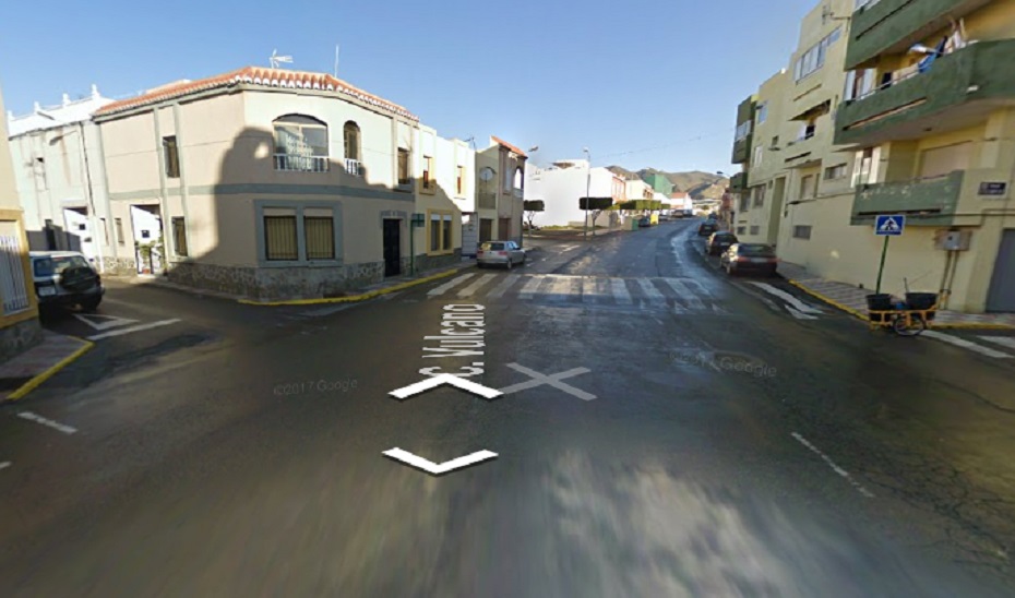 Calle Vulcano de la pedanía de La Curva (Adra).
