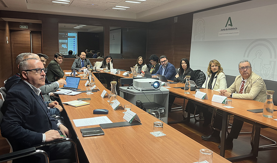 Reunión del secretario general de Universidades con los vicerrectores de la sectorial de emprendimiento de las universidades andaluzas.