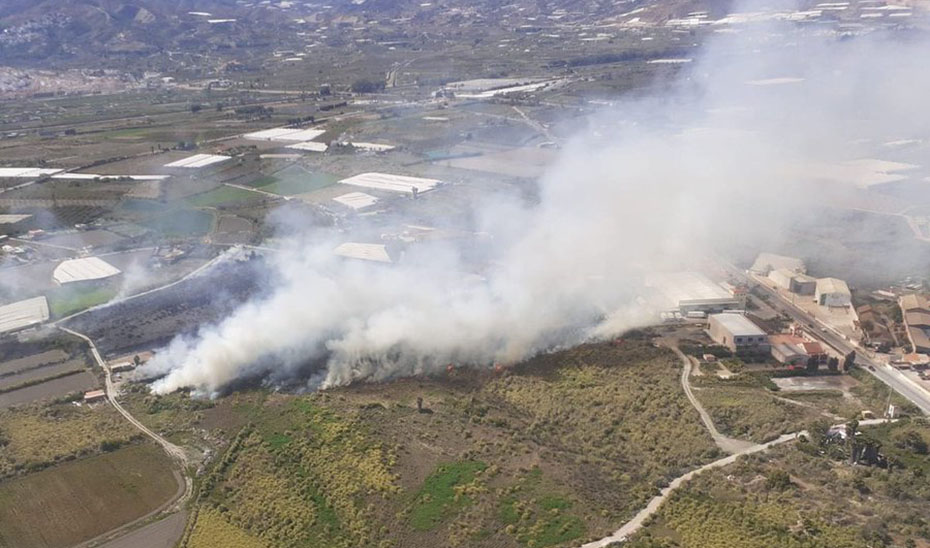 Incendio en la vega de Motril (Foto: Plan Infoca).