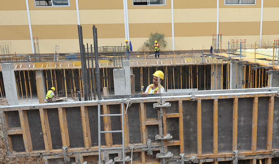 Trabajadores de la construcción.