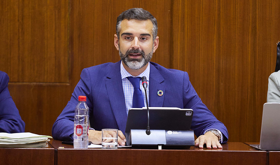 El consejero de Sostenibilidad, Ramón Fernández-Pacheco, comparece en comisión parlamentaria.