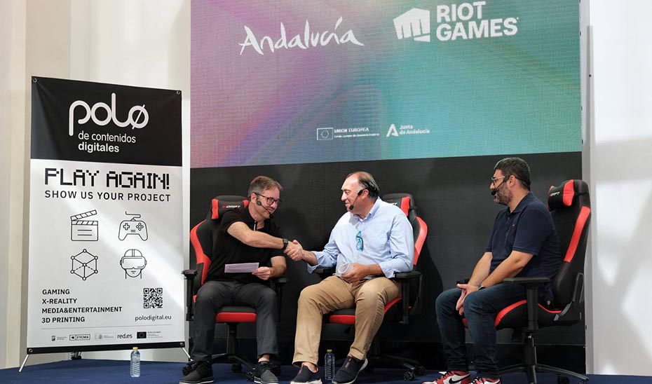 Un momento de la presentación del acuerdo de patrocinio alcanzado en Málaga con Riot Games.