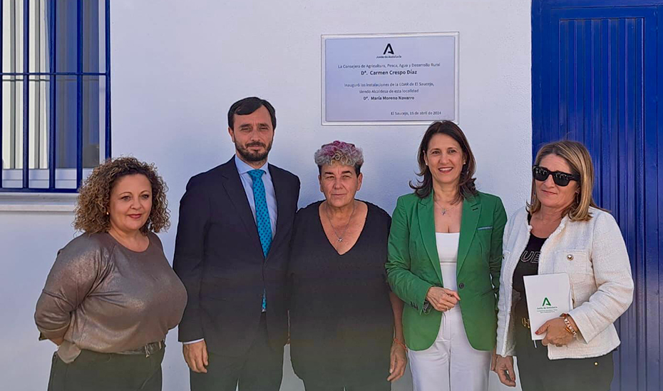 Inauguración de las obras de Agrupación de Vertidos y la nueva Estación Depurado de Aguas Residuales (EDAR) de El Saucejo (Sevilla).