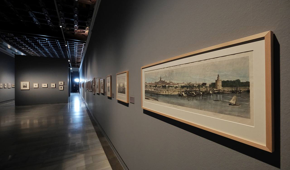 Sala de temporales del Museo de Bellas Artes de Sevilla, en la que se expone una selección de las últimas obras donadas por la familia de Luque Cabrera.