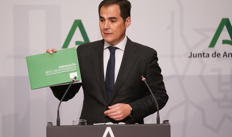 José Antonio Nieto, en la presentación de la Estrategia frente al desafío demográfico en Andalucía (Archivo).