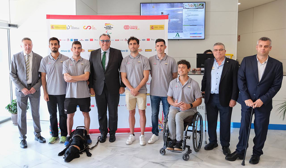 El consejero de Turismo, Cultura y Deporte, en la presentación de los deportistas andaluces preseleccionados para competir en los Juegos Paralímpicos de París 2024.