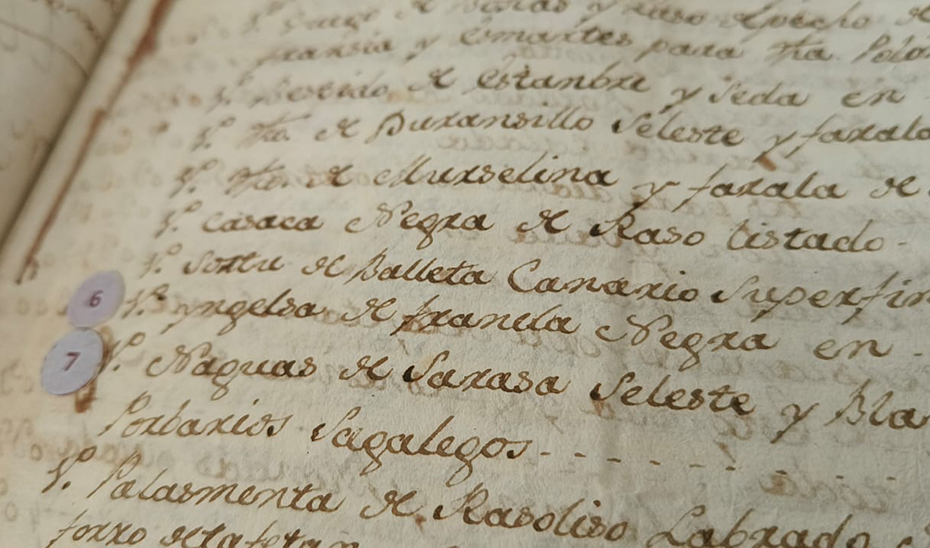Documento conservado en los Fondos del Archivo Histórico Provincial que se exhibe en la exposición.