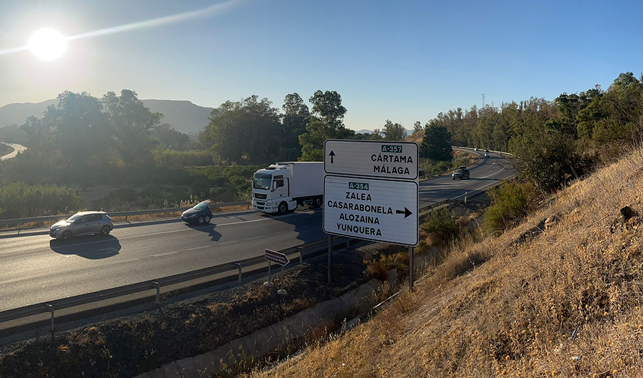 Vista de la carretera A-357.